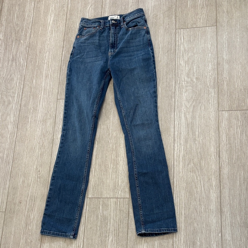 Abercrombie & Fitch High Rise Women Jeans - Dark Blue